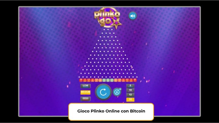 Gioco Plinko online con bitcoin