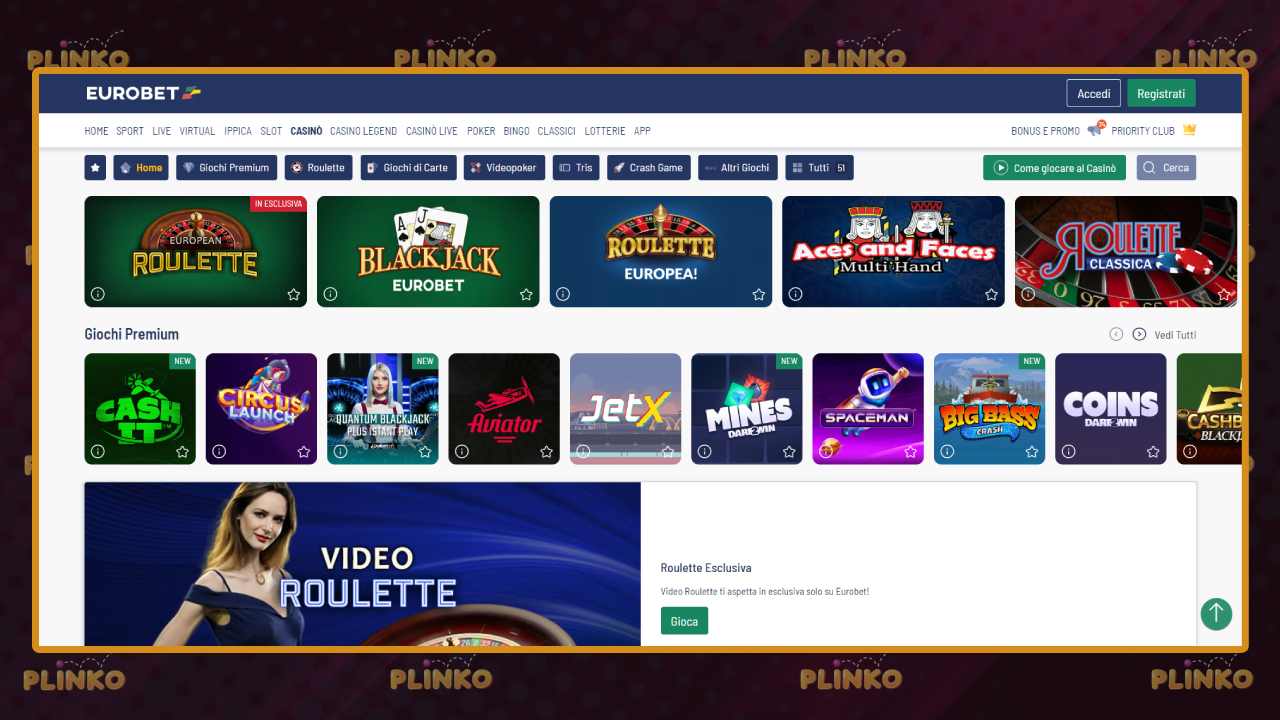 Plinko Eurobet - Speel en Plinko met Eurobet Casino