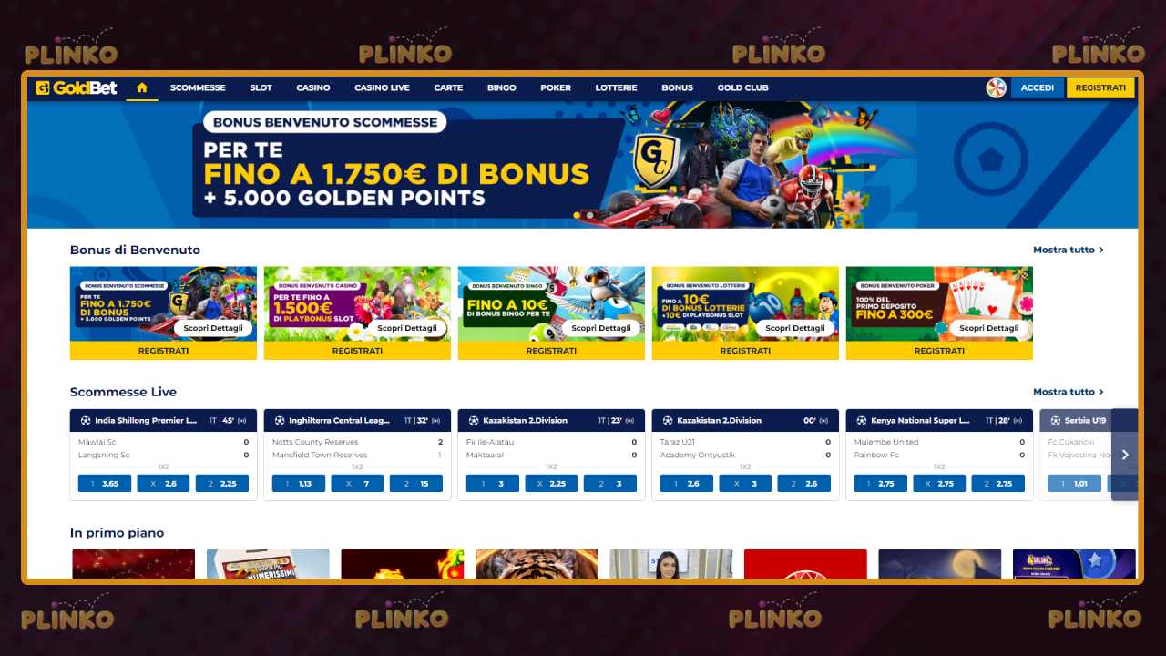 Plinko Goldet - Speel Plinko bij Goldbet Casino