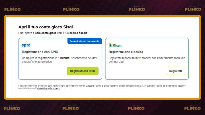 Come registrarsi su Sisal