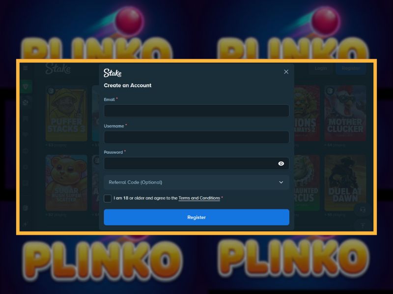 Registrazione e accesso a Stake