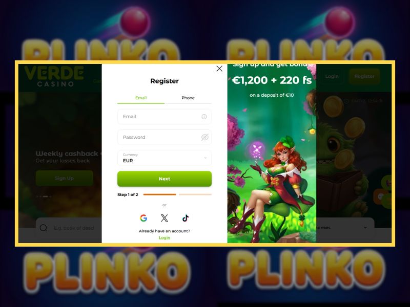 Registrazione e accesso all area personale di Verde Casino