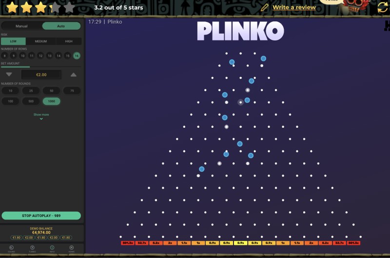 Como usar os códigos promocionais do Plinko?